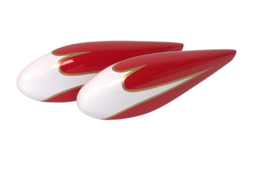 Extreme Flight - Muscle Bipe 85", Carénage de Roue, Rouge/Blanc