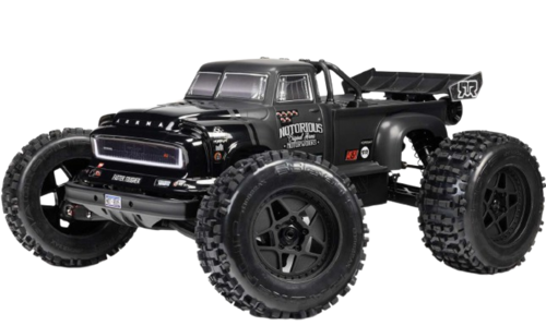 Arrma - 1/8 NOTORIOUS 6S V6 4X4 BLX Brushless Stunt Truck RTR, Black