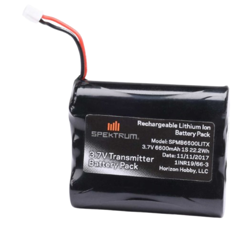 Spektrum - 3,7V 6600mAh 1S Li-Ion Zenderbatterij: NX6/NX8/NX10/iX12, Tx Plug (XH-1S)