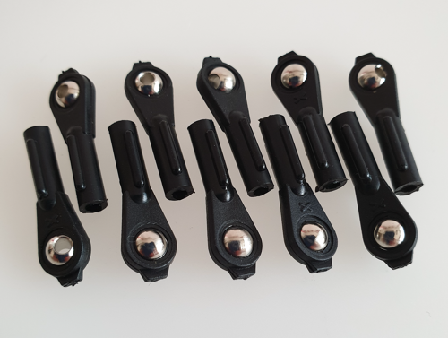10 pcs. Ball joint M 2/L=20 mm/Ball Ø 5 mm/Ball hole Ø 2.1