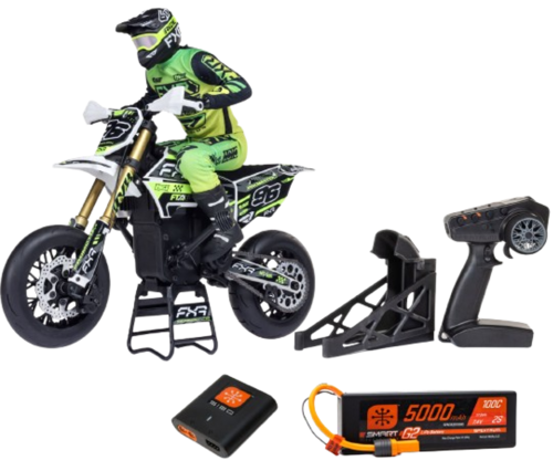 Losi - 1/4 Promoto-SM FXR Supermoto Motorcycle RTR (Battery and Charger Included), White