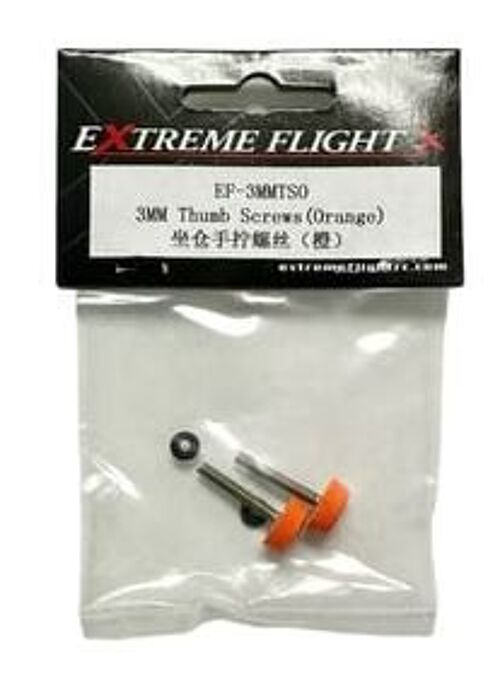 Extreme Flight - 3mm Thumb Screws for Canopies and SFG's, Green