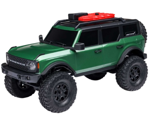 Axial - 1/24 SCX24 Ford Bronco V2 4X4 RTR Brushed Rock Crawler (Battery & Charger Included), Green
