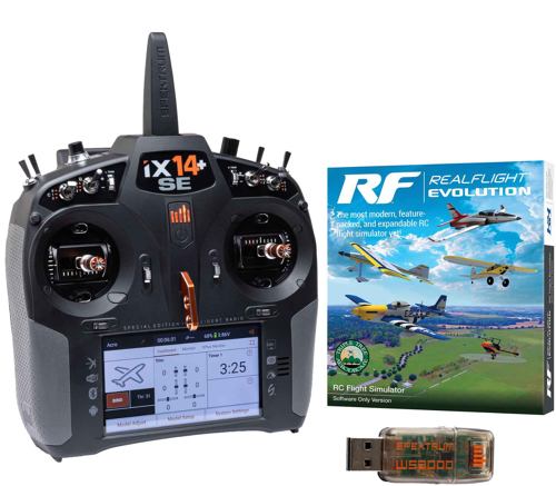 Spektrum - iX14+ SE Radio DSMX 20 canaux RealFlight Combo