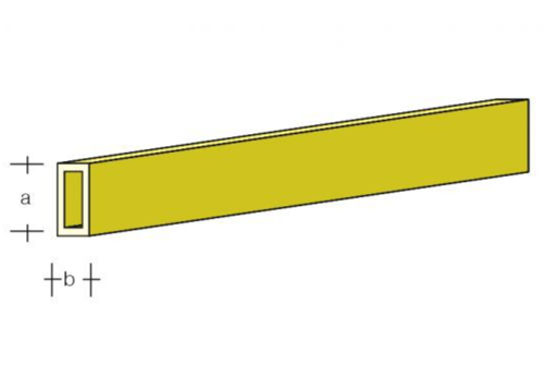 Aeronaut - Messing vierkante buis 1x1x1000mm