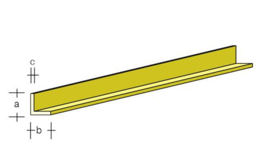 Aeronaut - Gefreesd messing L-profiel 1x1x1000mm