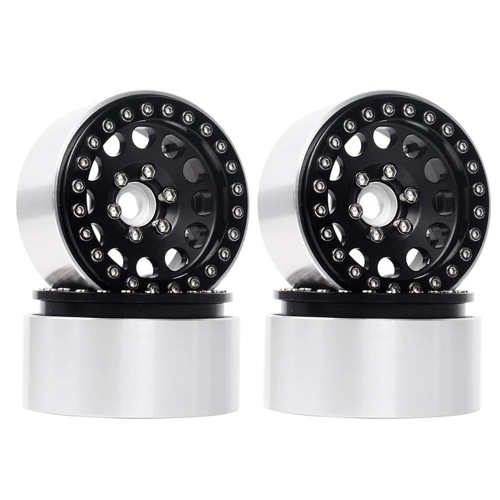 INJORA 4PCS Jantes Beadlock en Alliage d'Aluminium 1.9" pour Crawler RC 1/10