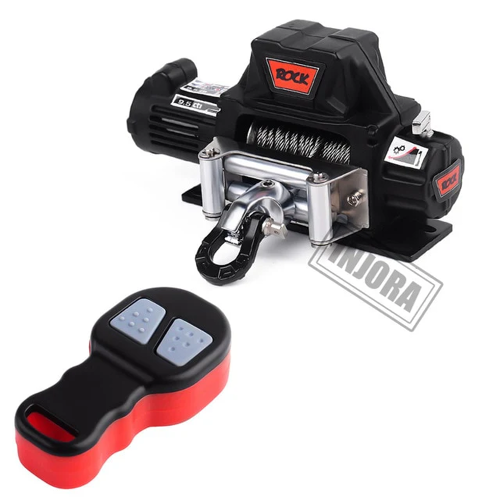 INJORA Système de Télécommande Sans Fil pour Treuil Automatique Métallique pour Crawler RC 1/10
