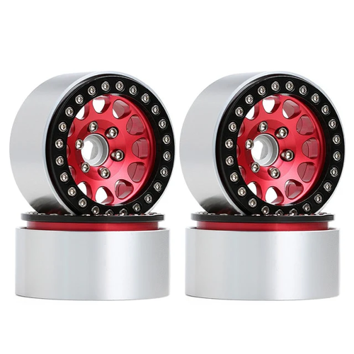 INJORA 4PCS Jantes Beadlock en Alliage d'Aluminium 1.9" pour Crawler RC 1/10