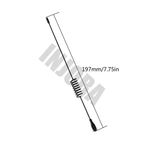 INJORA Antenne Décorative Métallique 197mm, Accessoires à l’Échelle 1/10 pour Crawler RC (1 pc)