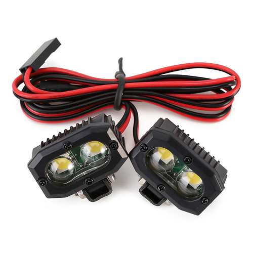 INJORA Lumières LED Brillantes pour Voiture RC, Phare et Projecteur pour Crawler RC 1/10