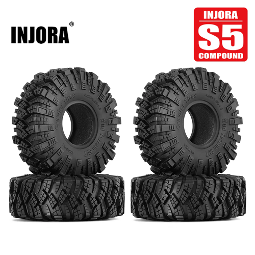 INJORA Pneus M/T S5 Kraken Claw 1.9" 4.75" OD (122*42mm) (4)