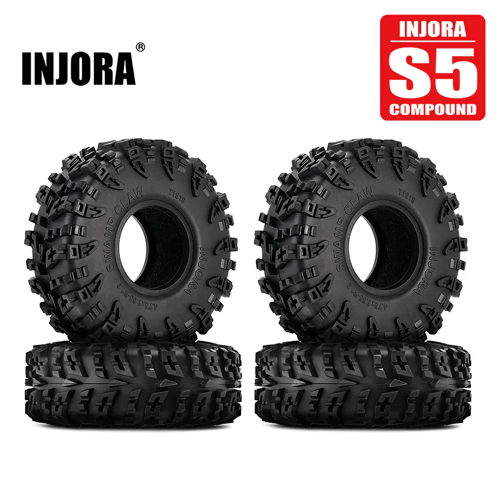 INJORA Pneus M/T S5 Swamp Claw 1.9" 4.75" OD (120*42mm) (4)