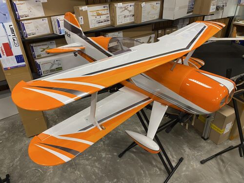 Showroom Model (NEW - Small Damaged) - Pitts Special S2B 87", Orange/White/Grey ARF Kit (Scheme 01)