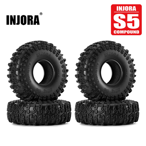 INJORA Pneus M/T S5 Kraken Claw 1.9" 4.75" OD (122*42mm) (4)