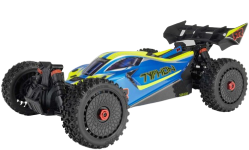 Arrma - 1/8 TYPHON MEGA 665 4X4 RTR Borstel Buggy, Blauw