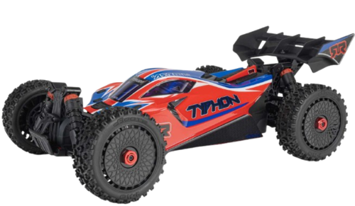 Arrma - 1/8 TYPHON MEGA 665 4X4 RTR Borstel Buggy, Rood