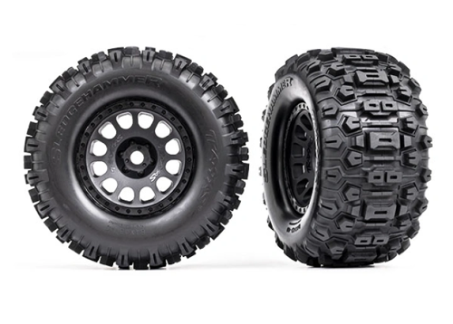 Traxxas - Tires & Wheels Sledgehammer/XRT Race Black (2)