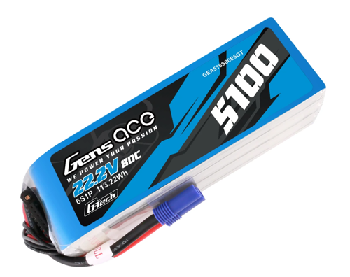 Gens Ace G-Tech 5100mAh 6S1P 22,2V 80C Batterie Lipo (EC-5)