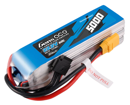 Gens Ace G-Tech 5000mAh 6S1P 22.2V 60C Batterie Lipo (XT-90)