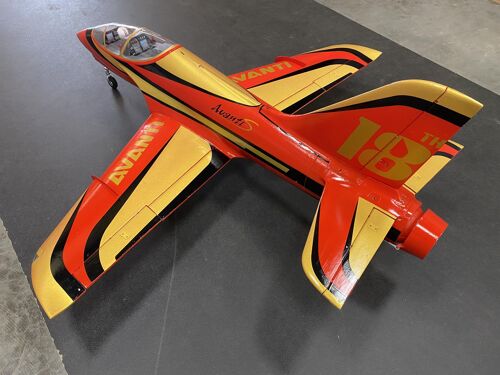 AS NEW - Avanti 1/10Jet 1290mm EDF 90mm PNP Red with Vector + Wings Bag