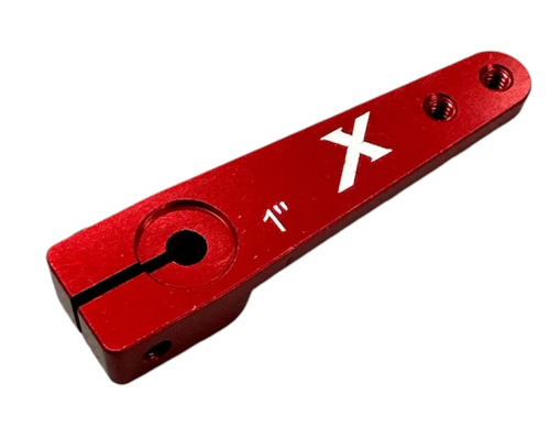 Servo Arm - 1" - Tapped M2 - Futaba (25T) - Red