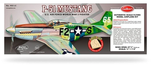 Guillow's - P-51 Mustang Laser-Cut Guillow
