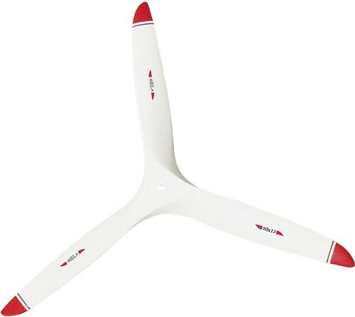Biela - 16x10 Carbon 3-blade propellor for gas engines (white/red color)