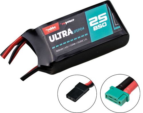Robbe - Accu Ro-power Ultra LiFePo4 850mAh 2S 6.6V 25-30C (MPX/JR)