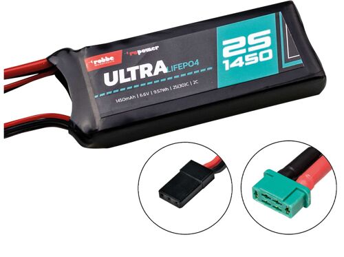 Robbe - Accu Ro-power Ultra LiFePo4 1450mAh 2S 6.6V 25-30C (MPX/JR)