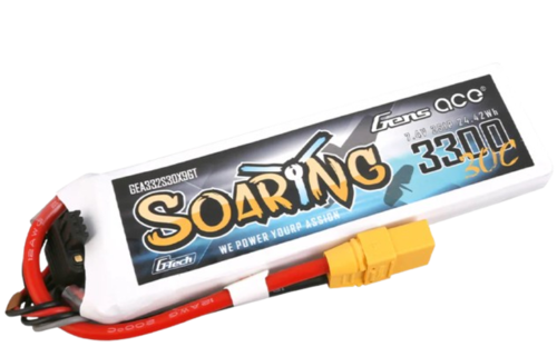 Gens Ace G-Tech Soaring 3300mAh 2S1P 7,4V 30C Lipo Battery