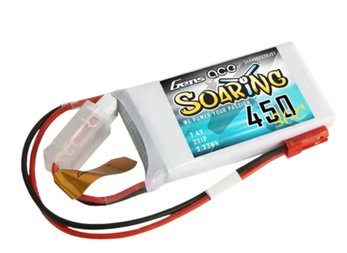 Gens Ace 450mAh 2S1P 7,4V 30C LiPo-accu (JST)
