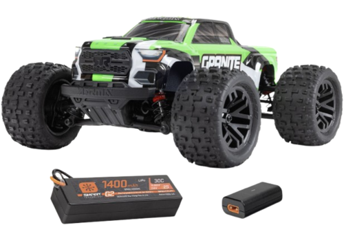 Arrma - 1/18 GRANITE GROM 4X4 RTR Brushed Monster Truck (Battery & Charger Included), Green