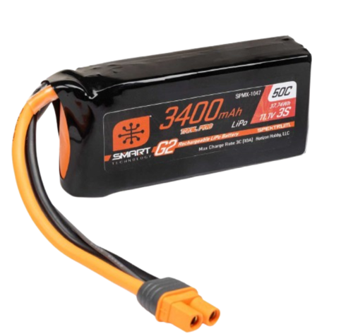 Spektrum - Batterie LiPo Smart G2 Trail Pro 11,1V 3400mAh 3S 50C : IC3