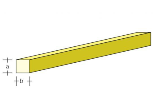 Aeronaut - Milled brass profile 3x1x1000mm