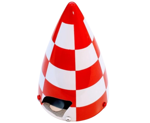 Extreme Flight - 4.5" / 115mm Carbon Spinner - Red/White Checker