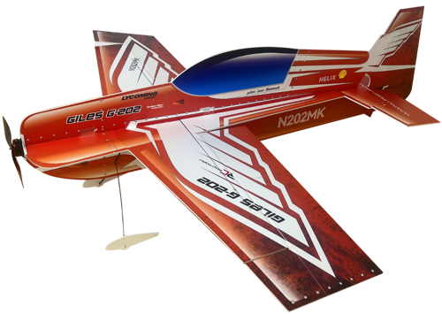 RC Factory - Giles 202 FlexFoam Indoor Kit 875 mm, Rood