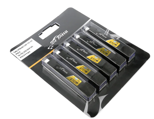 Tattu - 270mAh 3.8V 75C 1S1P HV Lipo Battery (JST-PHR 2.0) - 5pcs