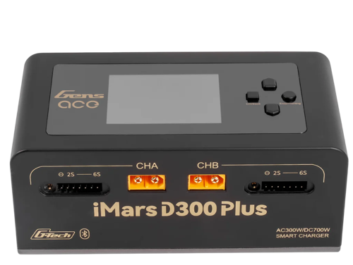 Gensace - iMars D300 Plus Slimme Lader Dual-Channel G-tech 1-6S LiPo AC 300W - DC 700W