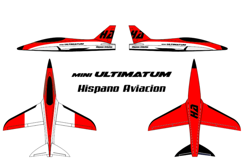 Hispano Aviacion - Mini Ultimatum Jet 1500mm Full Composite - Red (Without Retracts)
