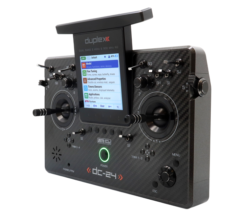 Jeti - Zender Duplex DC-24 II Carbon Line Multimode - Grijs (Met ontvanger REX 12 Assist)