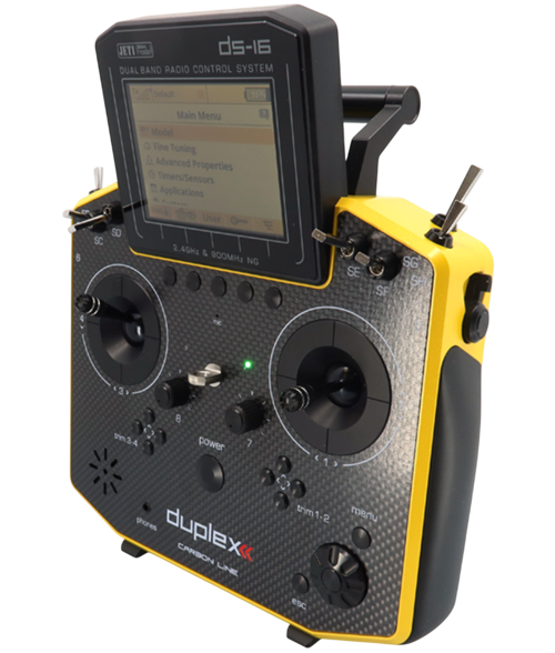 Jeti - Émetteur Duplex DS-16 II Carbon Line Multimode - Jaune (Avec récepteur REX 10)