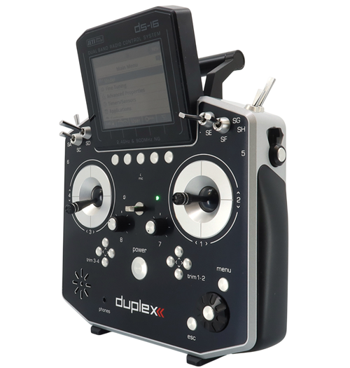Jeti - Émetteur Duplex DS-16 II Multimode - Argent (Avec récepteur REX 10)