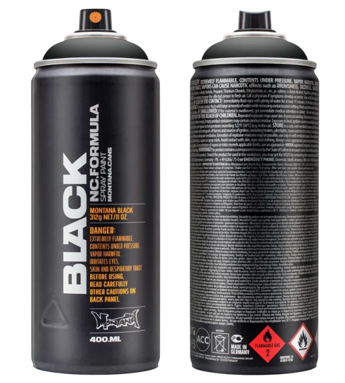 Montana BLACK - 9001 Black Spray Paint (400ml)