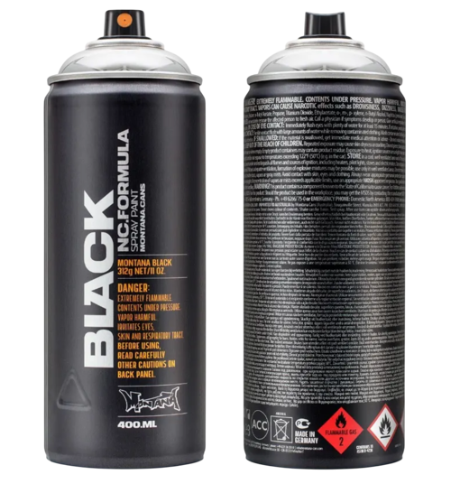 Montana BLACK - Silverchrome Spray Paint (400ml)