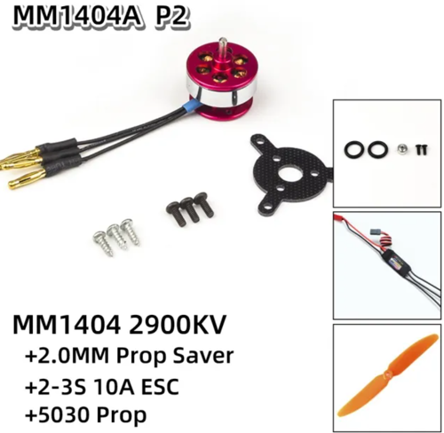 Dancing Wing Hobby - Motor MM1404-2900KV + 10A ESC + Propeller - Combo