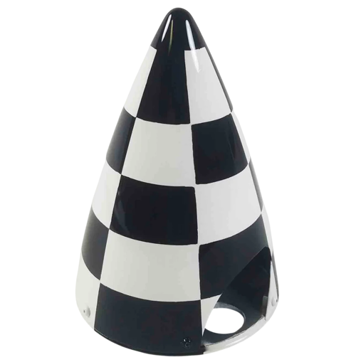 Extreme Flight - 3" / 76 mm Carbon Spinner - Schwarz/Weiß kariert