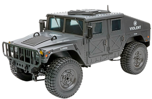 E-Zee RC - Hummer 1/16 4WD RC militaire truck - zwart