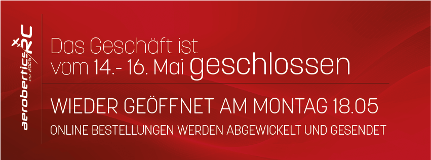 am 14, 15 & 16. Mai geschlossen