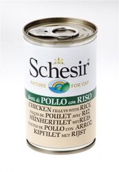 Schesir Cat 140gr - KIP & RIJST (gelatine)